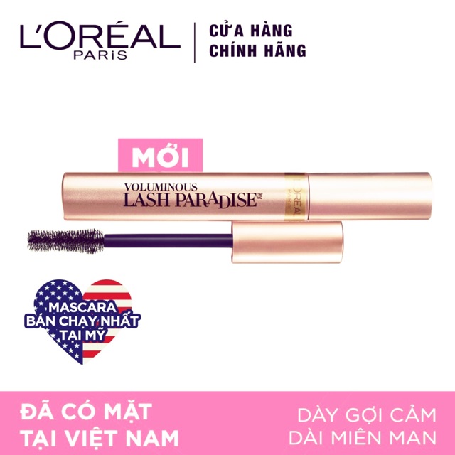 Mascara L'Oreal Làm Dày Và Dài Mi Blackest Makeup Voluminous Lash Paradise Waterproof Mascara Black 8.5ml | BigBuy360 - bigbuy360.vn