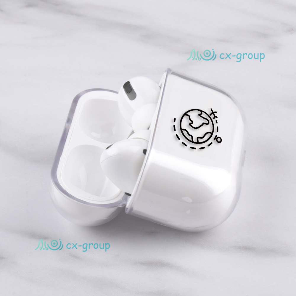Bluetooth wireless headset protective casing for Apple Airpods 1/2 airpods pro case Transparent Simple style cover
