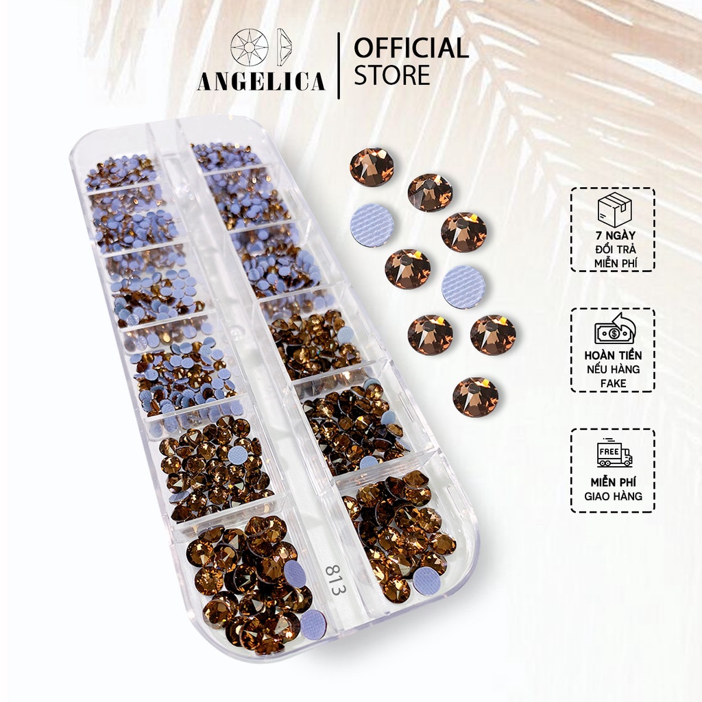 Đá Nail Chân Lưới 16 Khía Smocked Topad Đính Móng ANGELICA 813