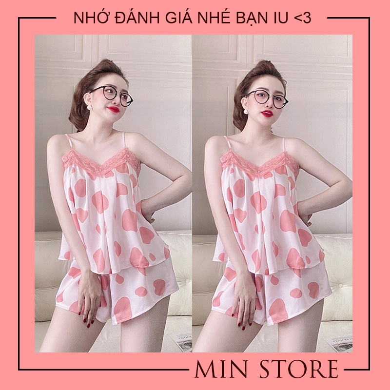 Váy ngủ sexy 2 dây gợi cảm xuyên thấu lụa satin MIN SHOP VN1006 | BigBuy360 - bigbuy360.vn