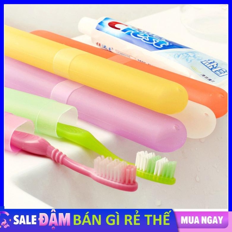 Hộp đựng, Ống đựng bàn chải đánh răng có nắp đậy nhỏ gọn, sạch sẽ tiện dụng khi đi du lịch