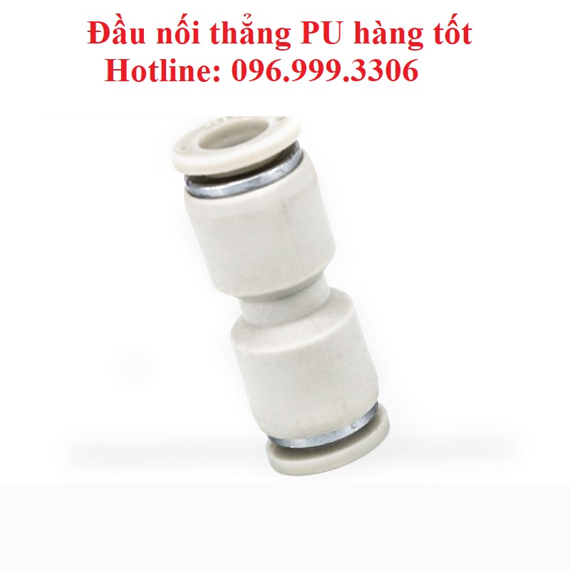 |HÀNG XỊN| Đầu nối thẳng PU màu trắng, hàng tốt, măng sông khí nén, phun sương, chịu được áp lực cao giá sỉ