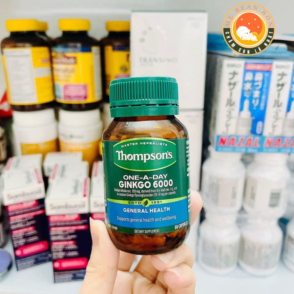 viên uống Bổ Não Thompson's One A Day Ginkgo 6000mg Hàm Lượng Cao Cho Người Lớn 60 viên của úc