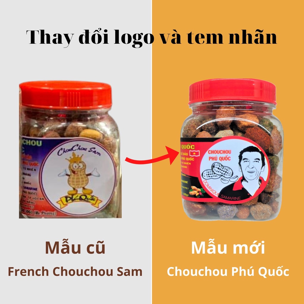 Đậu phộng 30 vị CHOUCHOU PHÚ QUỐC ÔNG TÂY - hũ 100g