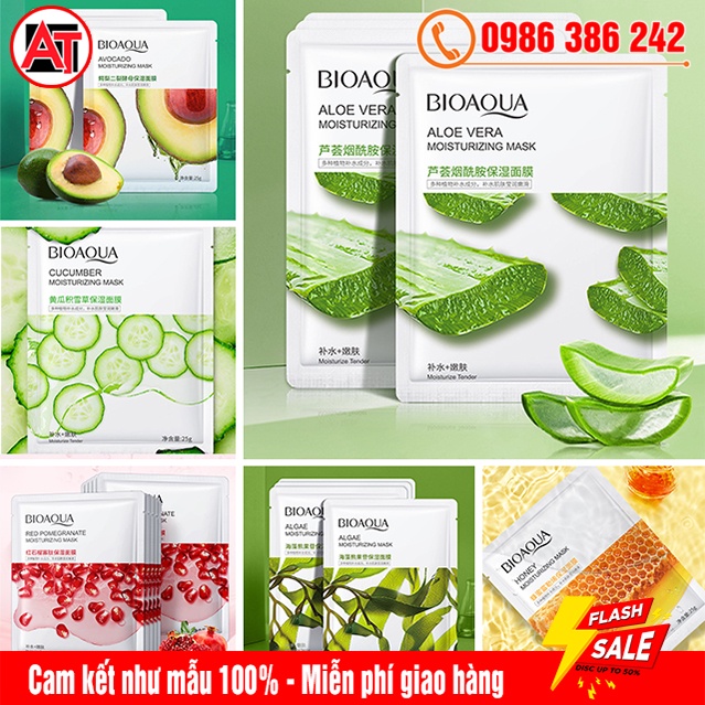 Mặt Nạ Giấy Trái Cây BIOAQUA 25ml - Dưỡng Da, Cấp Ẩm, Làm Dịu, Phục Hồi Dấu Hiệu Da Kích Ứng, Ửng Đỏ, Tăng Độ Rạng Rỡ