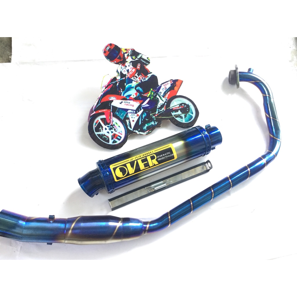 Bộ pô over full cổ bầu hơi titan exciter, winer, sonic, raider fi, satria, gsx,...
