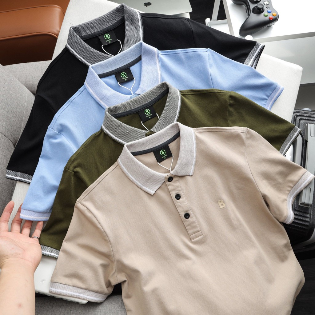 Áo polo nam cao cấp trung niên đẹp cổ bẻ dệt 2 màu sợi mẫu mới vải cá sấu cotton mịn thoáng mát JESBRAND BOGJ1 | BigBuy360 - bigbuy360.vn