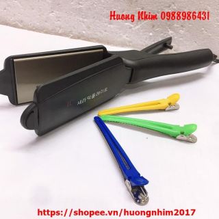 (tặng 3 kẹp vịt) Máy là tóc bản kìm Hàn Quốc bản to ( Mã IC)