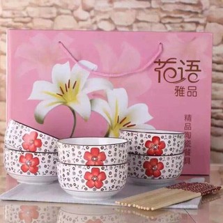 Bộ Chén Đũa Sứ Nhật Bản Quà Tặng Cao Cấp