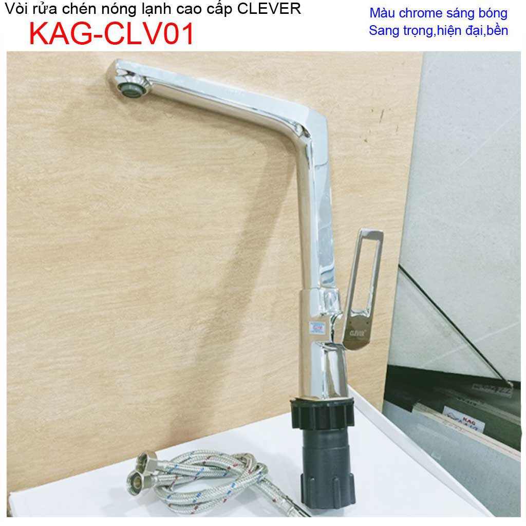 Vòi rửa chén bát KAG-CLV01, Vòi Clever nóng lạnh, vòi bếp nóng lạnh chậu rửa chén Clever