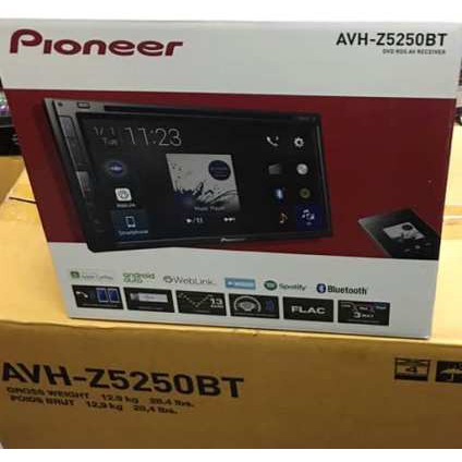 Pioneer AVH-Z5250BT Màn hình DVD đa phương tiện WVGA, Apple CarPlay, Android Auto, WebLink