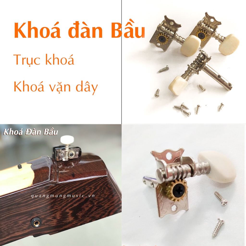 Phụ Kiện Đàn Bầu - cần đàn - quả loa - mobin - khóa - dây đàn - móng gảy các loại