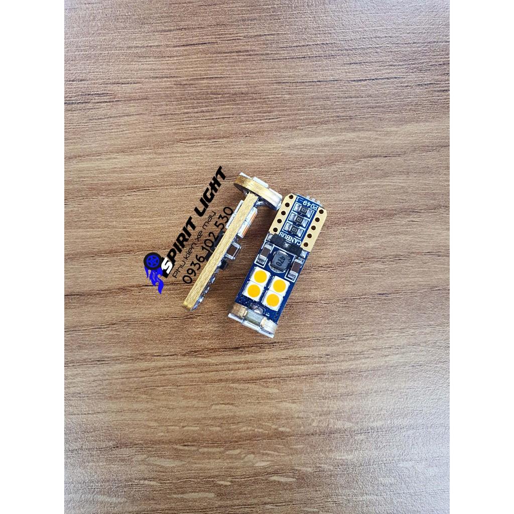 Bóng đèn xi nhan led chân T10 12SMD3030 Canbus