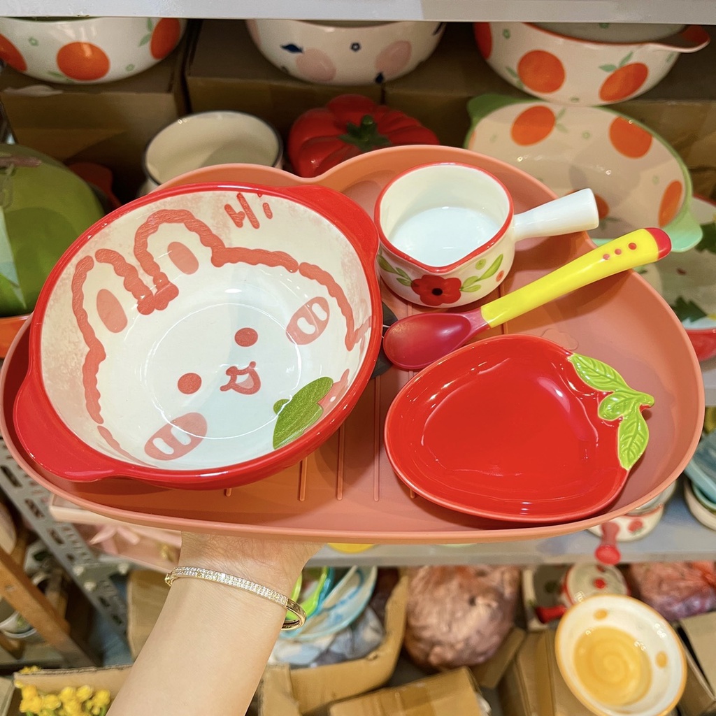 Các Set Bát Ăn Cơm Trẻ Con Đĩa Sứ Bộ Chén Dĩa Sứ Dễ Thương