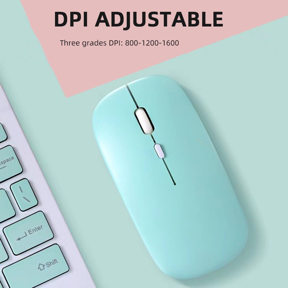 Chuột Không Dây Bluetooth 2.4GHz Có Thể Sạc Lại Cho PC / Laptop / Điện Thoại / Máy Tính Bảng