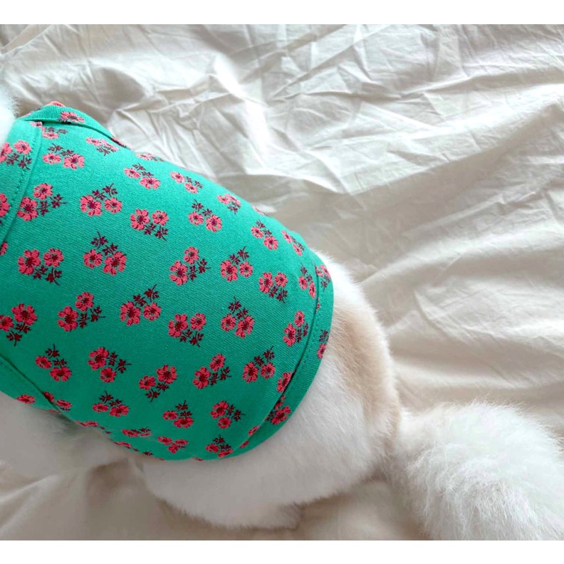 Áo kiểu HIPIDOG họa tiết hoa thiết kế xinh xắn dễ thương dành cho thú cưng