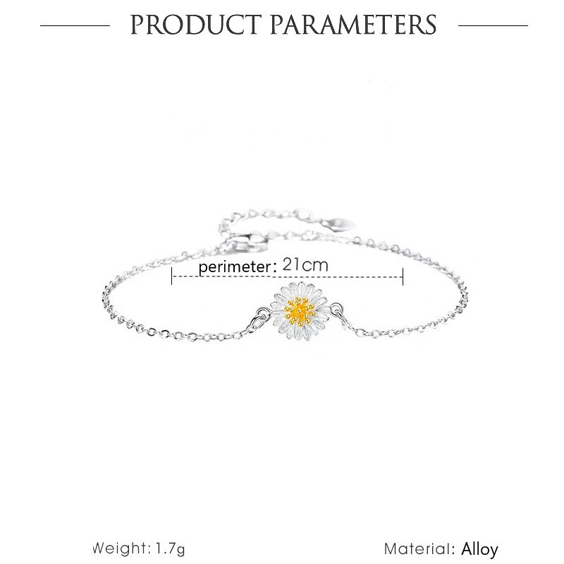 Vòng Dây Đeo Tay Đính Hoa Cúc Xinh Xắn Phong Cách Hàn Quốc