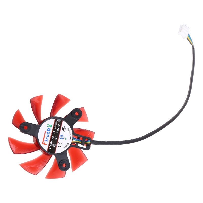 Quạt Tản Nhiệt Thay Thế 75mm / 2.95in Cho Thẻ Đồ Họa AMDRX570 580 75mm FD8015U12S 4Pin 12V 0.5A