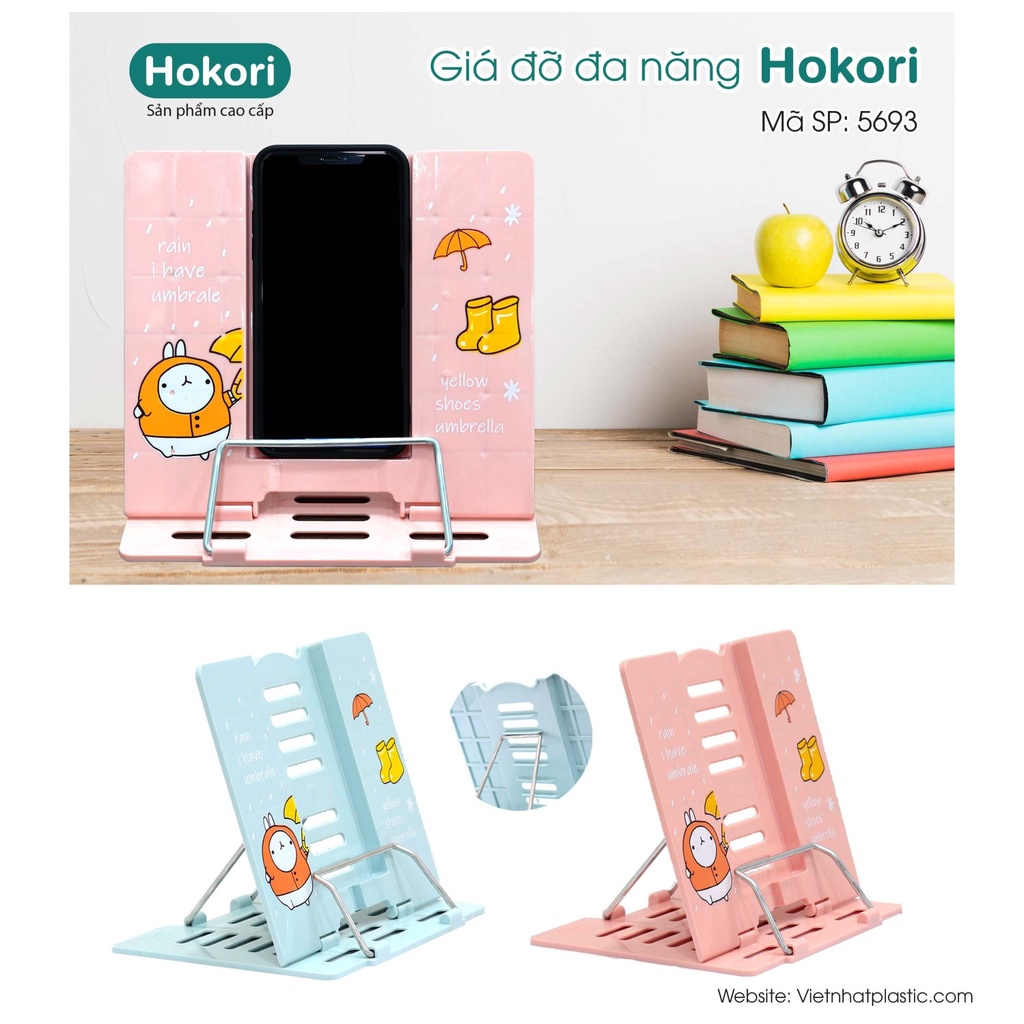 giá đỡ đa năng hokori, giá đỡ sách và điện thoại