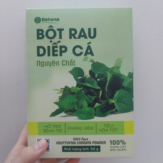 Bột diếp cá nguyên chất hỗ trợ kháng viêm hạ sốt Behena hộp 50g