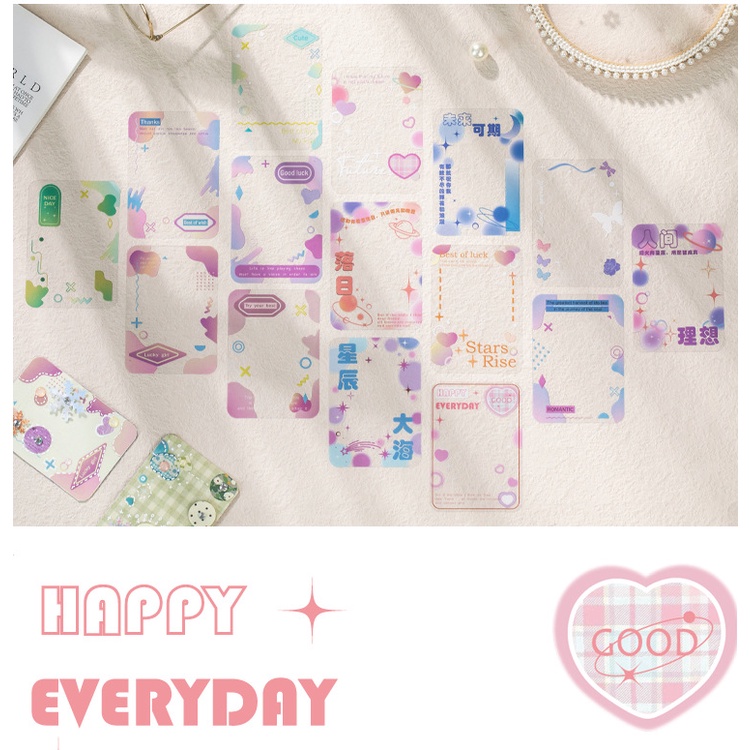 Hộp 30 tấm hình dán khổ lớn bằng nhựa PVC chống thấm