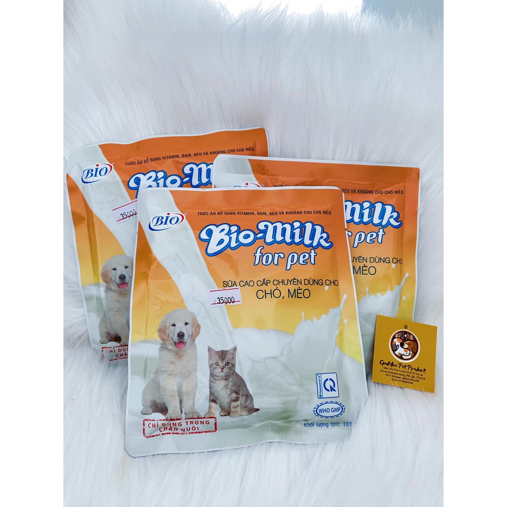 [Chính hãng] [BIO-MILK FOR PET 100GR] Sữa cao cấp chuyên dùng cho chó, mèo