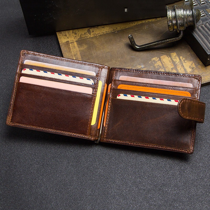 Contact Men Wallet 1016 Mini - Bảo Hành 2 Năm - Bóp Ví Cầm Tay Bỏ Túi Da Bò - Nam Nữ - Made in HongKong