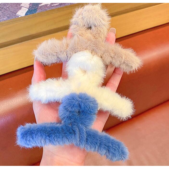 Kẹp Tóc Lông Đáng Yêu Phong Cách Hàn Quốc Dành Cho Nữ