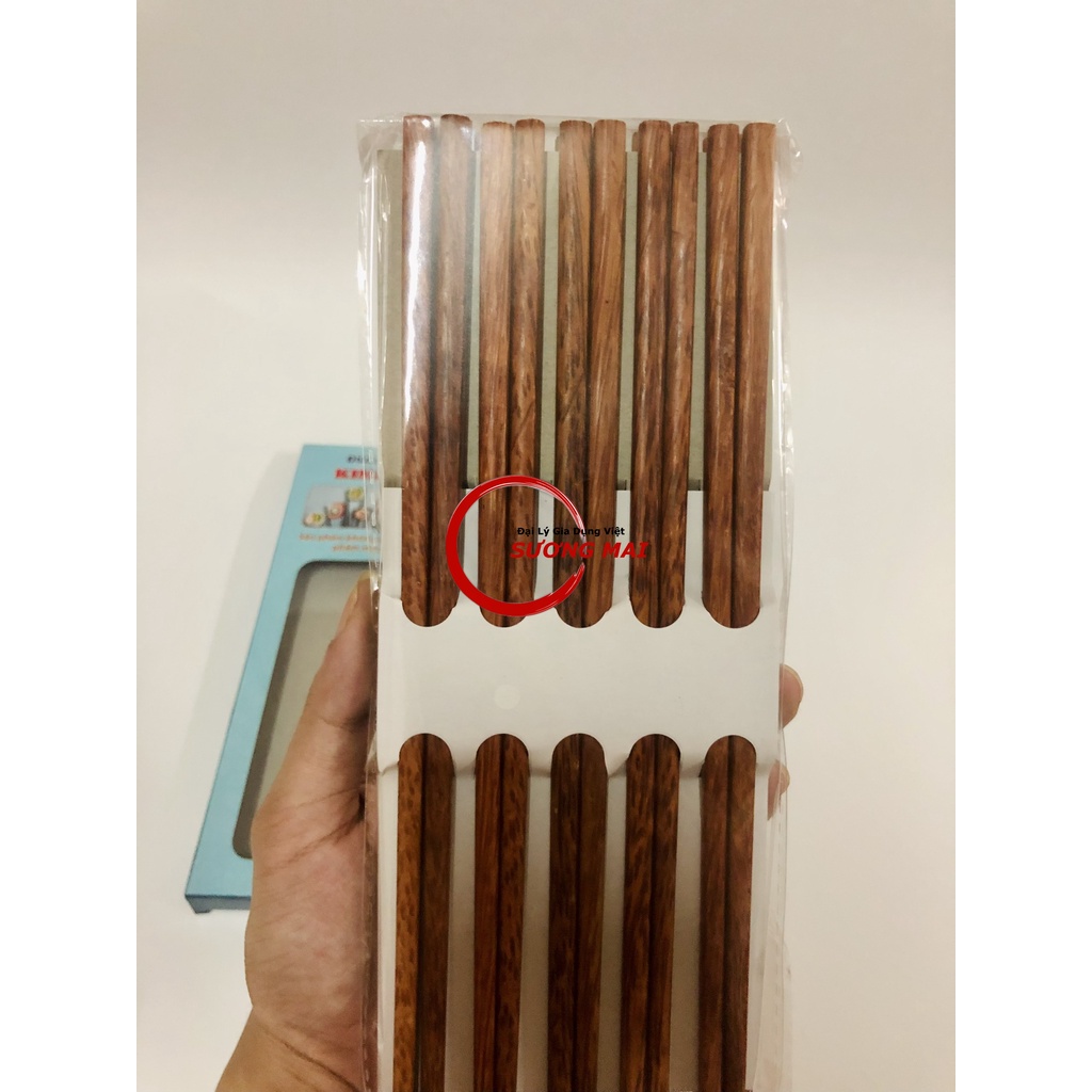 [Giá Sỉ] Bộ 10 Đôi Đũa Gỗ Cao Cấp Kim Hằng An Toàn Sức Khỏe