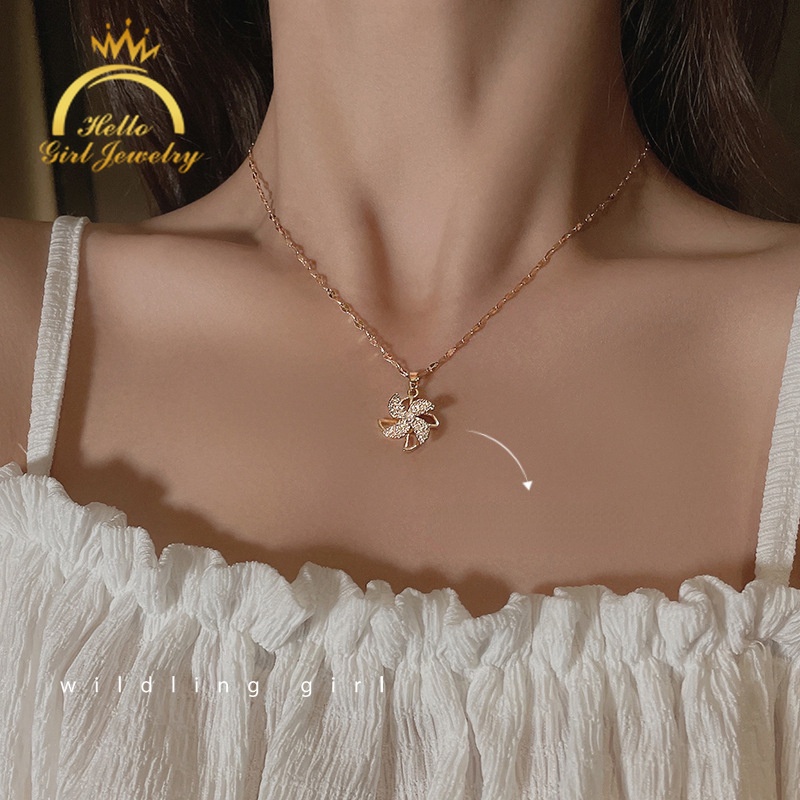 Vòng cổ có mặt hình cối xay gió xoay được phong cách Nhật Hàn đơn giản thời trang