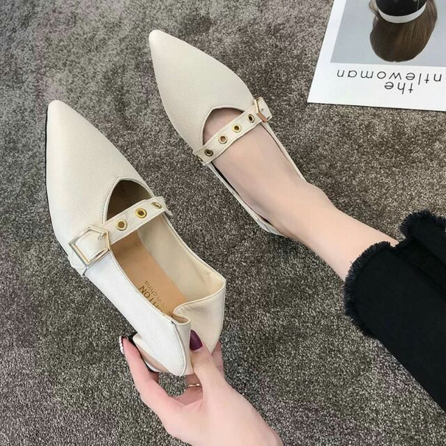 Giày Lười MoCa 3P Mũi Nhọn Quai Ngang Cực Tây | BigBuy360 - bigbuy360.vn