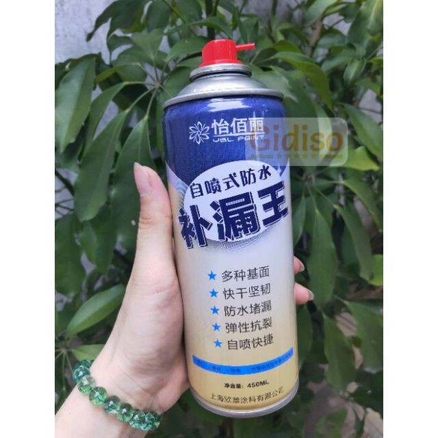 Sơn xịt chống thấm dột SAKYSE 720ml, Bình xịt chống thấm mái nhà, mái tôn, tường nhà, bể cá... GIDISO