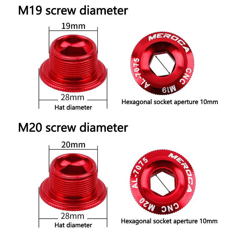 Đinh Ốc Gắn Giò Dĩa Xe Đạp Leo Núi Meroca M18 M20 Cho SHIMANO M19 IXF