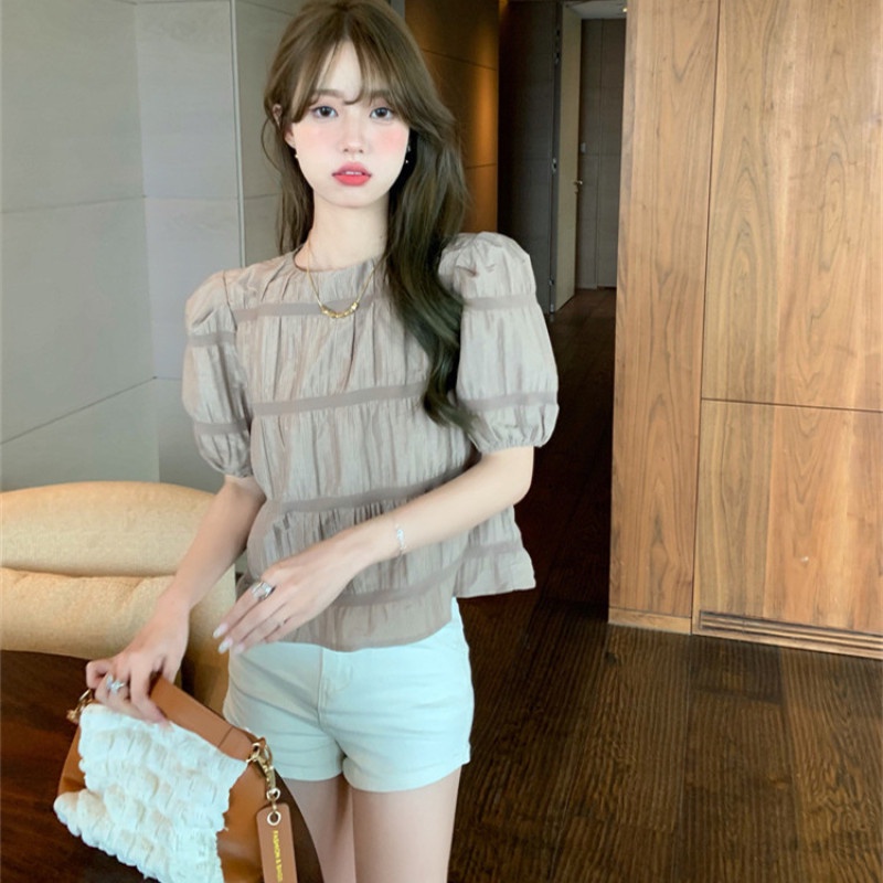 Áo Sơ Mi Ngắn Tay Dáng Rộng Thời Trang Mùa Hè Ngọt Ngào Dành Cho Nữ