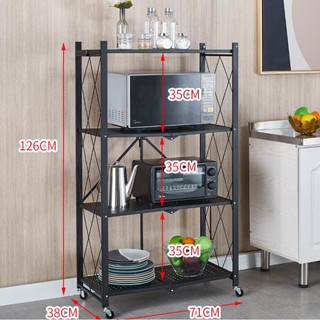 Kệ gấp gọn đa năng có bánh xe 3/4/5 tầng | kệ bếp, kệ trang trí, kệ phòng ngủ 1644sp