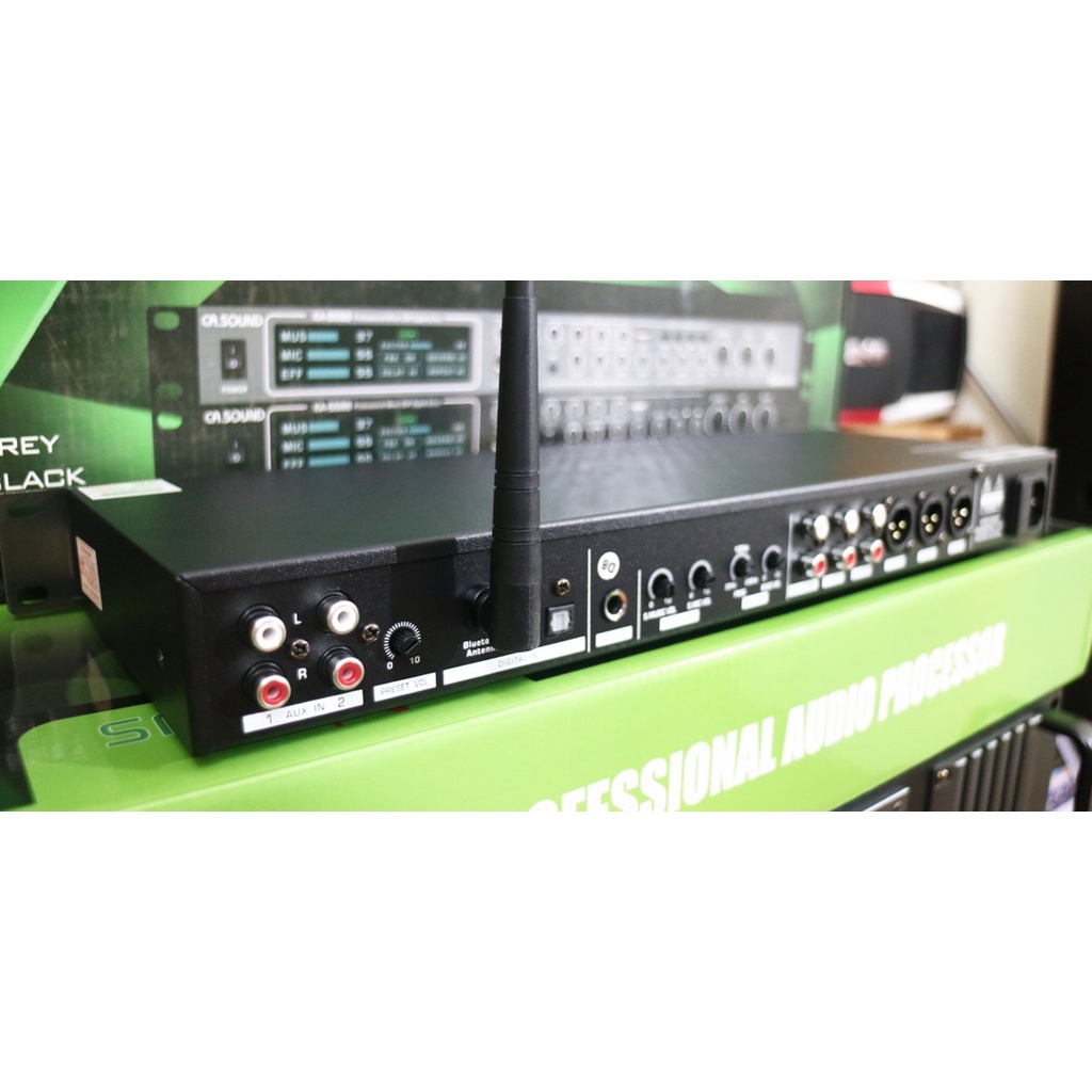 CA SOUND KA 6688 - Vang cơ cao cấp, Echo mượt, reverb sáng, dễ chỉnh, chống hú rít, bluetooth 5.0 - Tặng dây canon