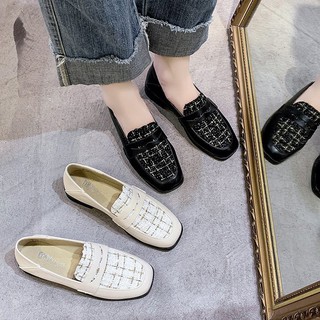 Giày lười đế bệt Nữ Thời Trang Vintage