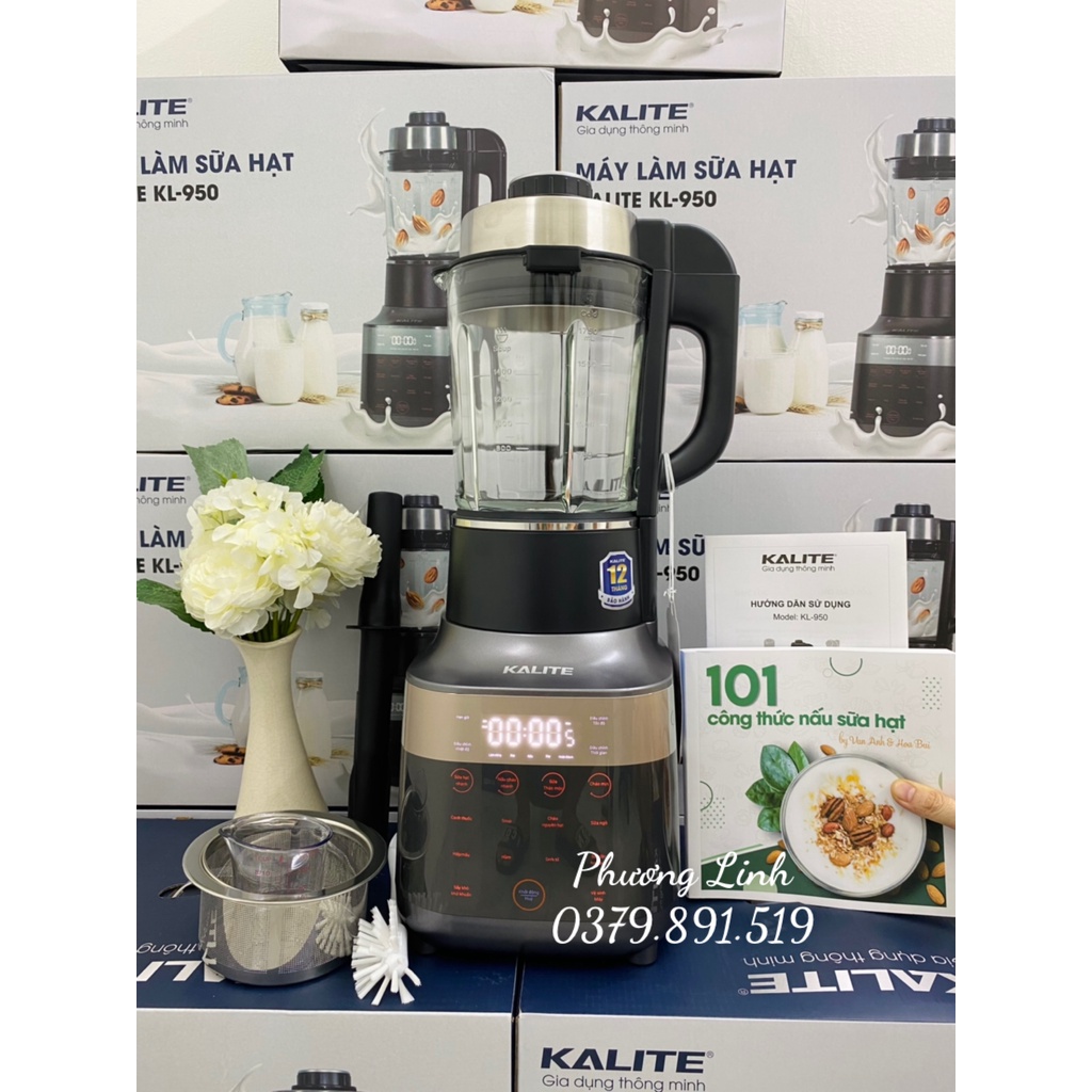 Máy làm sữa hạt Kalite Pro KL950 (Tặng combo 3 quà) - Hàng Chính Hãng - Bảo hành 24 tháng