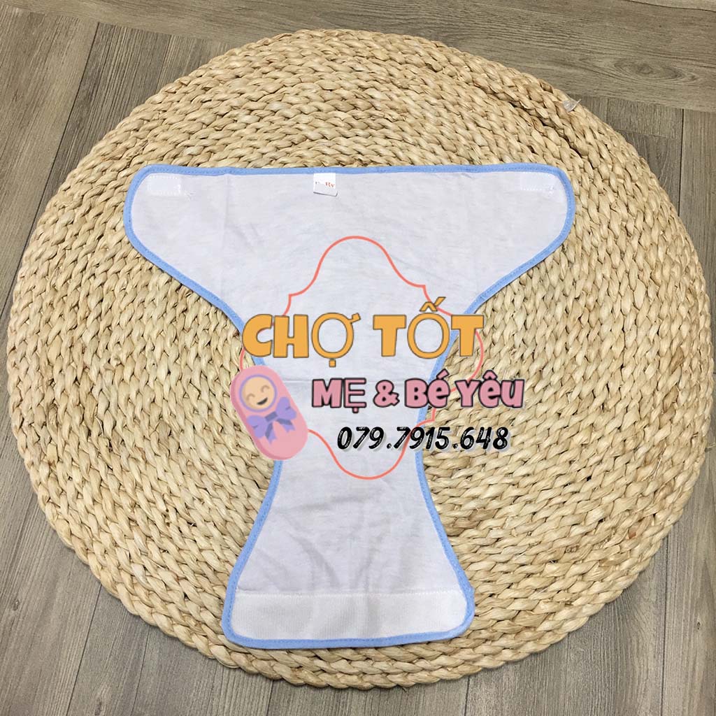 Set 10 Chiếc Tã Dán Vải Cho Bé Sơ Sinh Loại Trắng Viền (Size 1,2,3 cotton mềm)