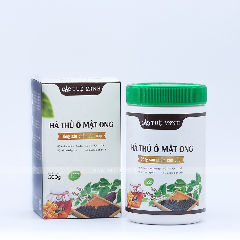 1kg viên hà thủ ô mật ong đã chế đậu đen Tuệ Minh giúp Xanh_tóc, Đỏ_da, ngừa_lão_hóa