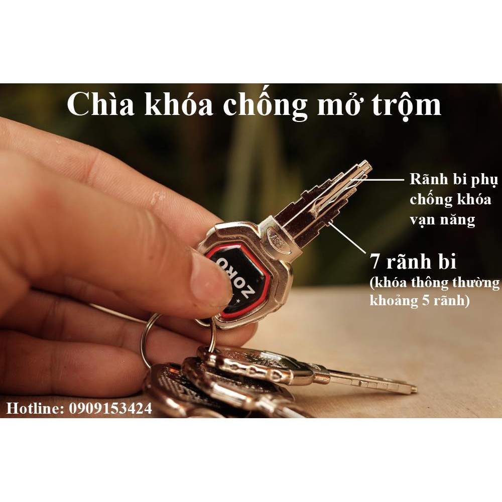 Ổ KHÓA CHỐNG CẮT, CHỐNG MỞ TRỘM - ZORO 1