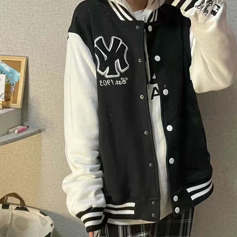 Áo Khoác Bomber Nam Nữ, Áo Khoác Nỉ NY Unisex Mặc Đôi Hàng Quảng Châu Chất Đẹp