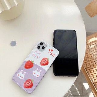 Ốp iPhone Thỏ Dâu iPhone 7Plus/8Plus/X/Xs Max/11/11 Pro Max - ốp iphone