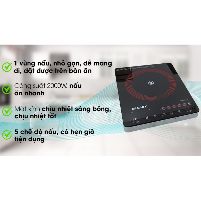 Bếp hồng ngoại Sanaky SNK2102HG/hàng trưng bày