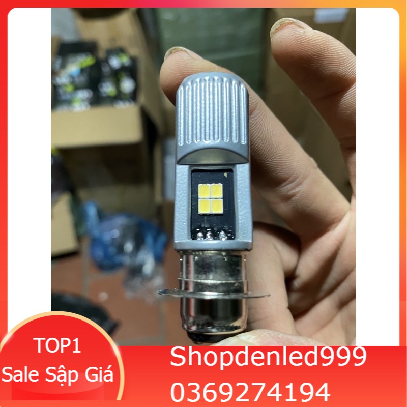 Đèn Led Pha 8 Mắt Chân M5 Lắp Dòng Xe Cổ Dream Sirius Cub