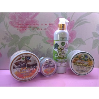 Combo trắng da body thiên nhiên Mẹ Ken- Mua combo 3 sản phẩm được tặng kèm một hũ tẩy tế bào chết da mặt 50ml