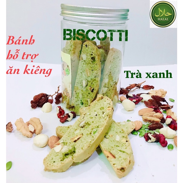 Bánh BISCOTTI healthy 100gr vị Trà Xanh