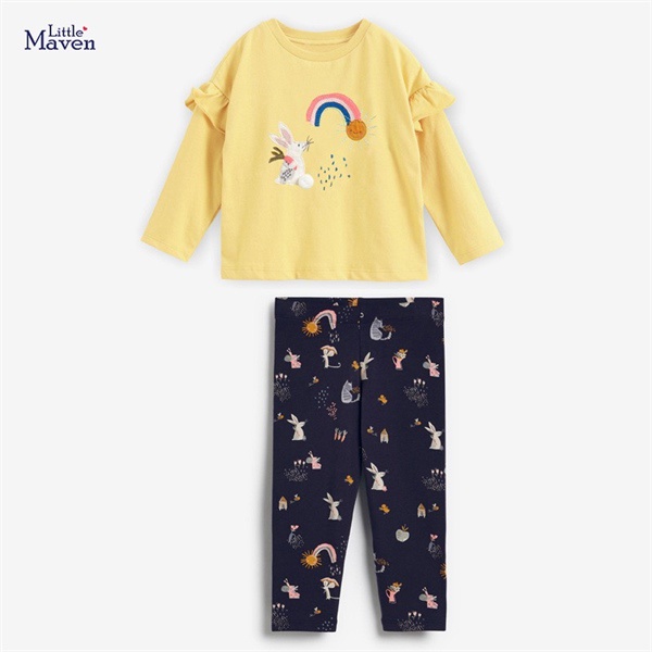 BST bộ cotton thỏ 02 Little Maven/Malwee cho bé gái 2-8 tuổi - Little Maven Official Store