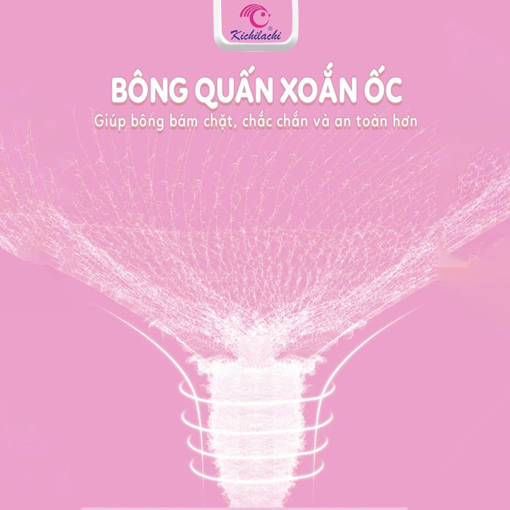Tăm bông ngoáy tai hình thỏ Kichilachi (hộp 200 que) cho bé từ sơ sinh