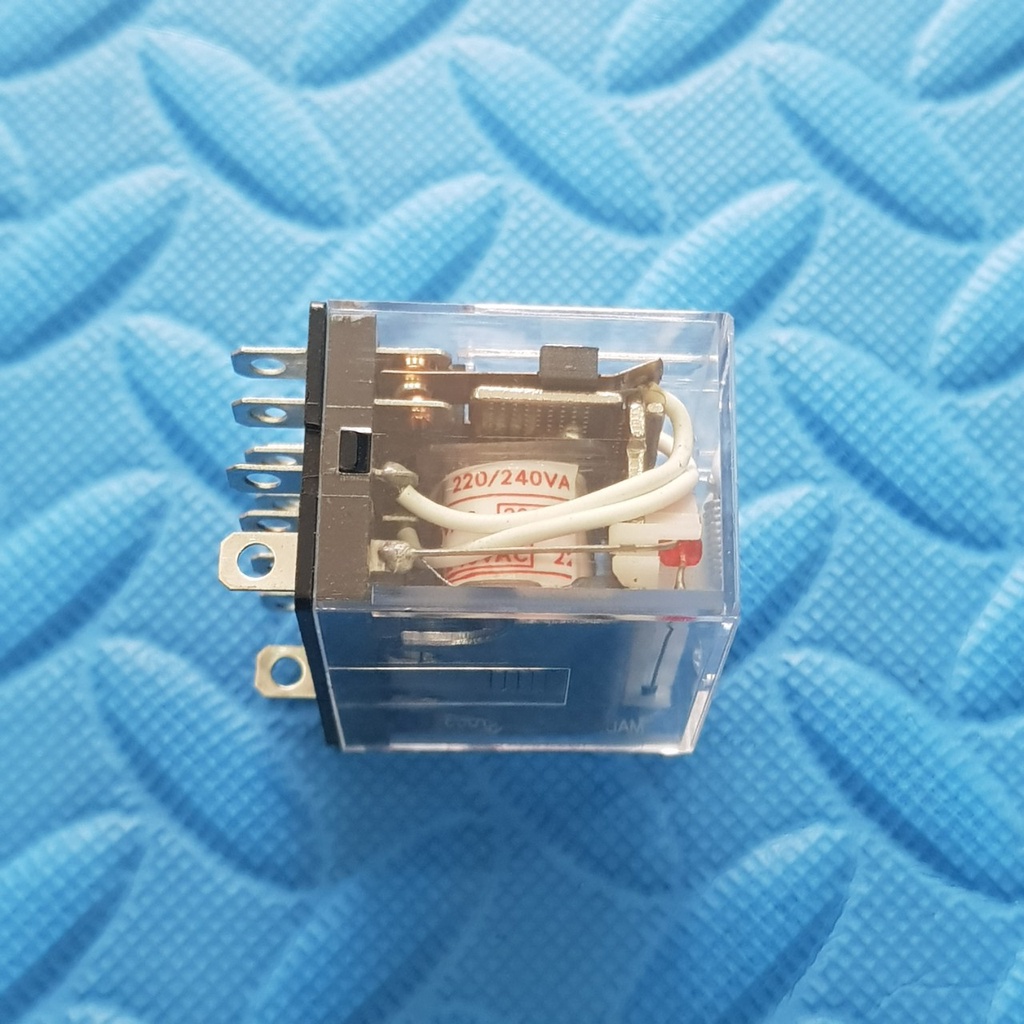 Relay Kính LY4N 12V - 24V - 220V 14 chân, Rơ le trung gian, relay 220V10A 14 chân  (Chân To)